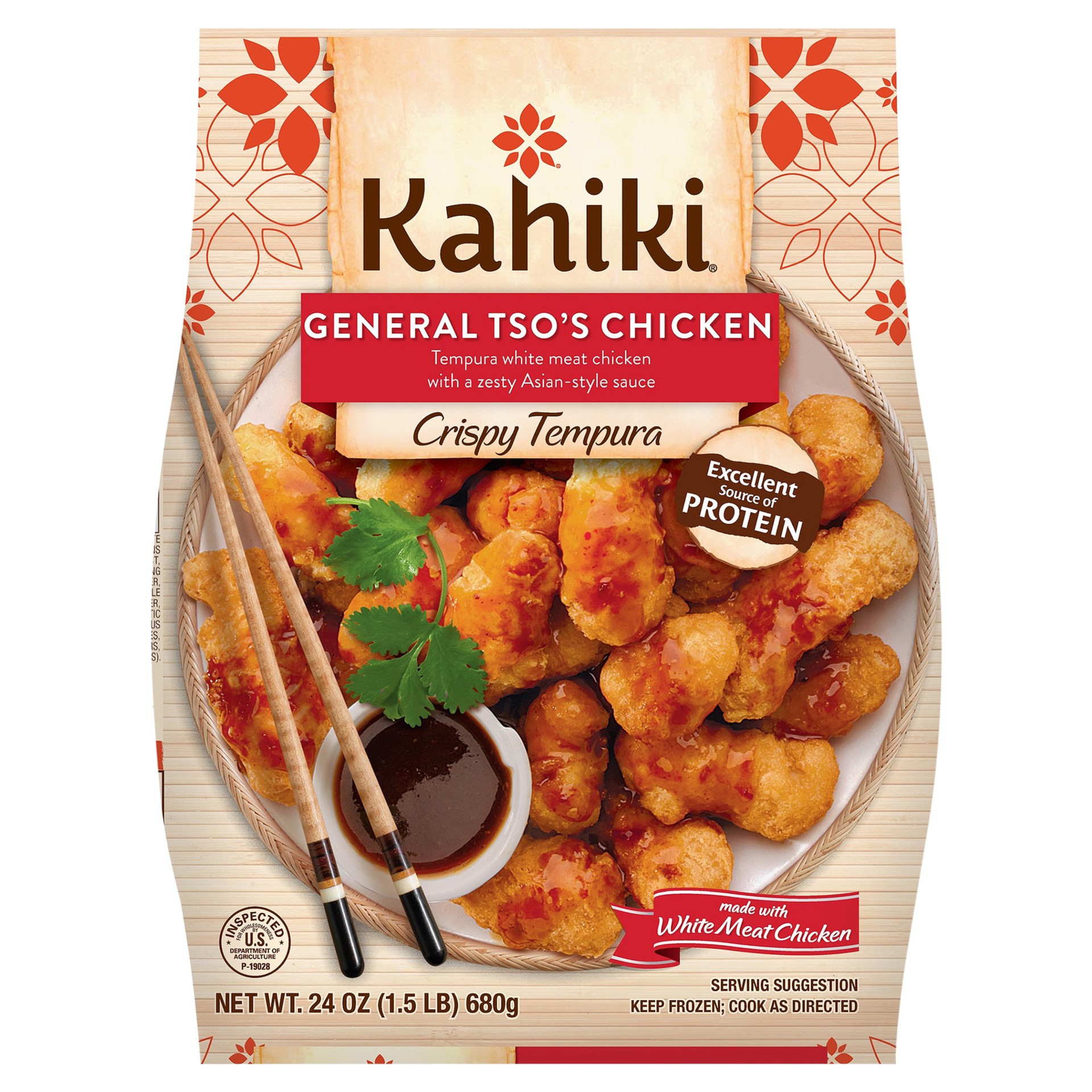 slide 1 of 8, Kahiki Crispy Tempura General Tso's Chicken, 24 oz