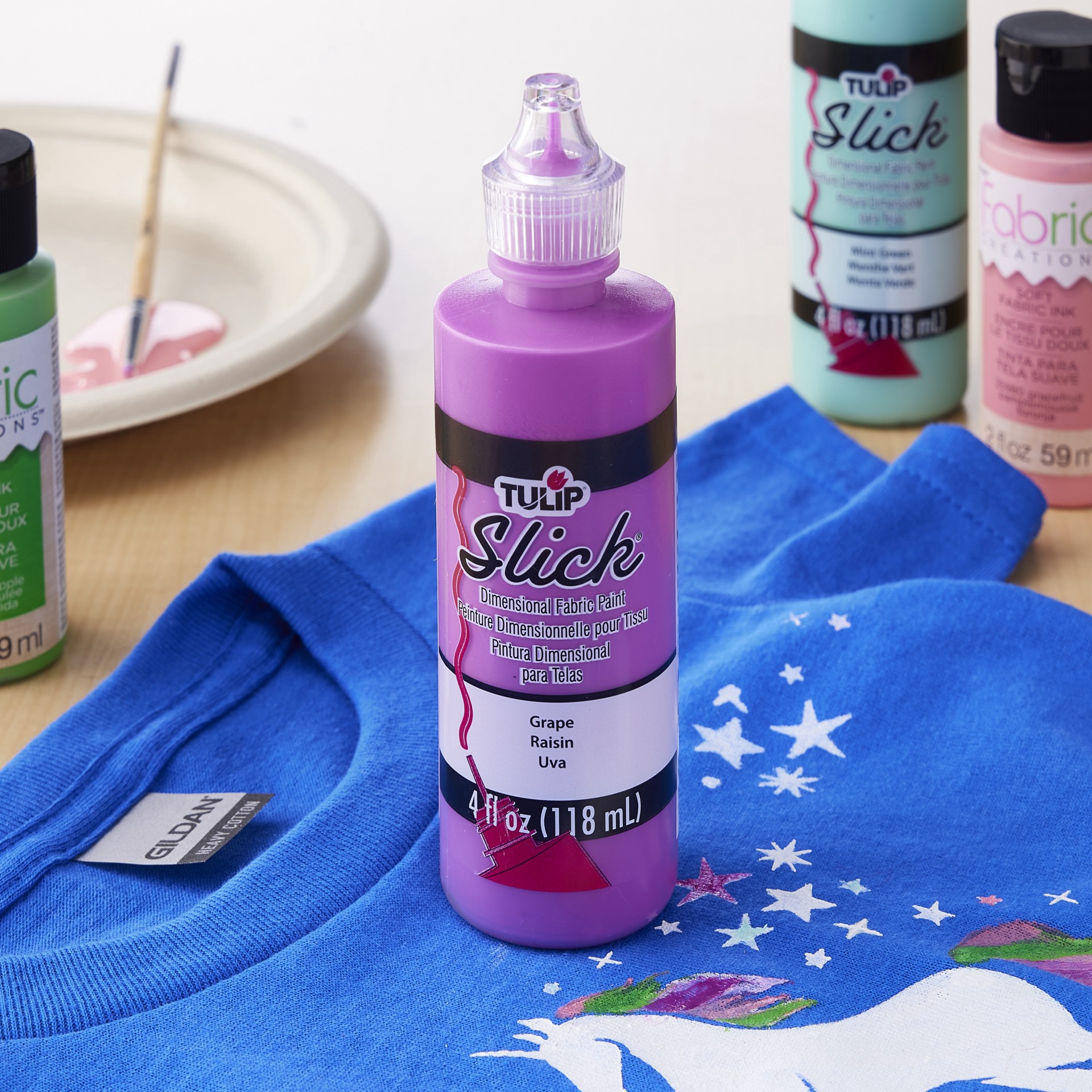 slide 2 of 2, Tulip Slick Dimensional Fabric Paint, 4oz., 4 oz
