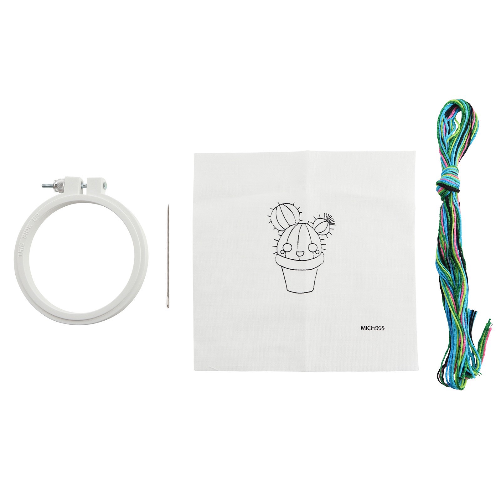 slide 2 of 3, Cactus Punch Needle Kit By Loops & Threads, 3.5 in