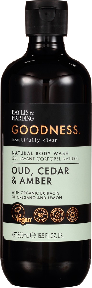 slide 11 of 11, Baylis & Harding Goodness Oud Cedar & Amber Natural Body Wash 16.9 fl oz, 16.9 fl oz