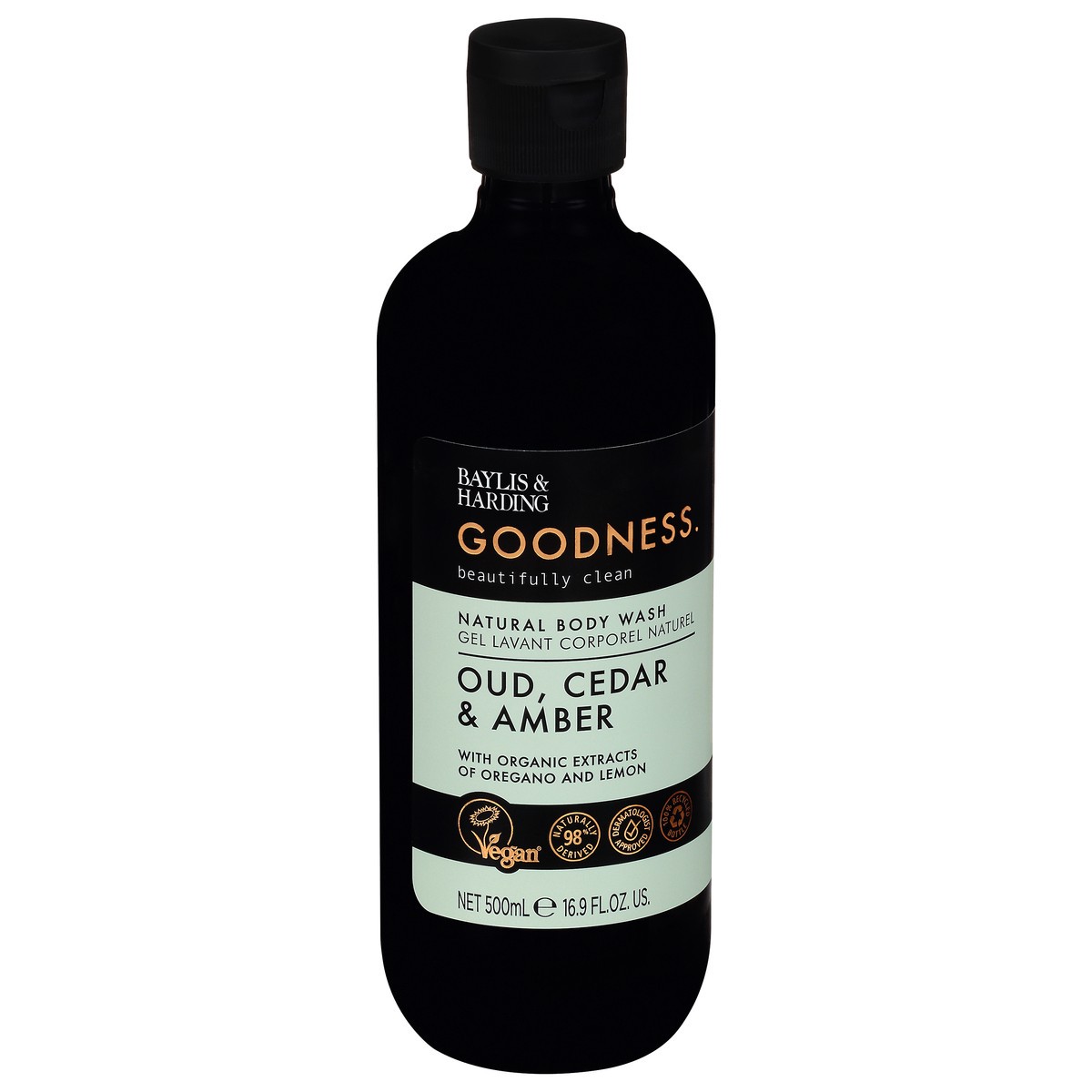 slide 8 of 11, Baylis & Harding Goodness Oud Cedar & Amber Natural Body Wash 16.9 fl oz, 16.9 fl oz