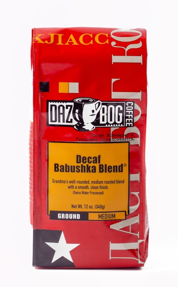 slide 1 of 1, Dazbog Babushka Decaf - 12 oz, 12 oz