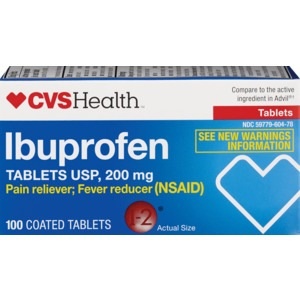 slide 1 of 1, CVS Health Ibuprofen Tablets 200mg, 100 ct