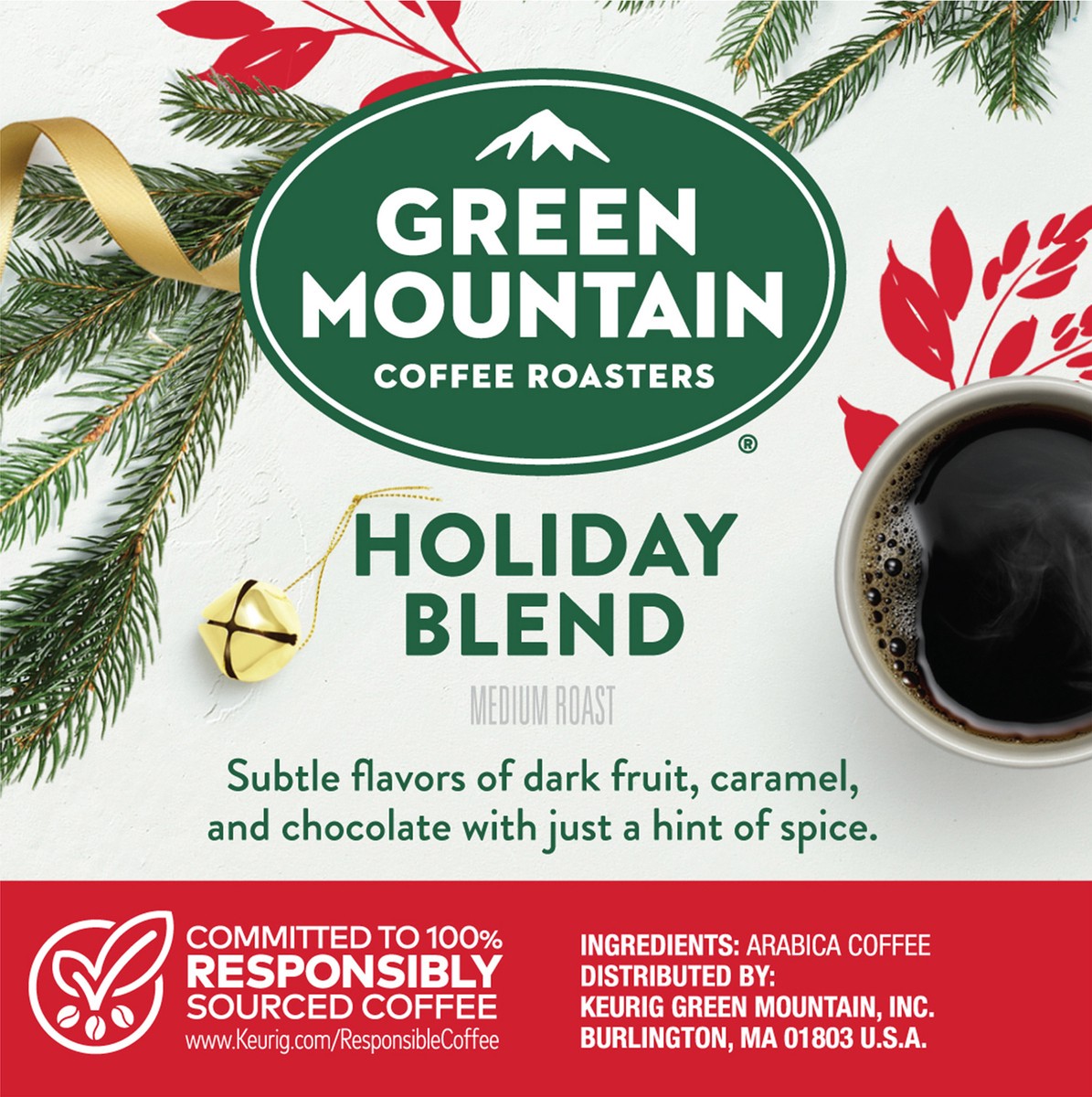 slide 4 of 9, Green Mountain Coffee Roasters Holiday Blend, Keurig Single Serve K-Cup Pods- 12 ct, 12 ct