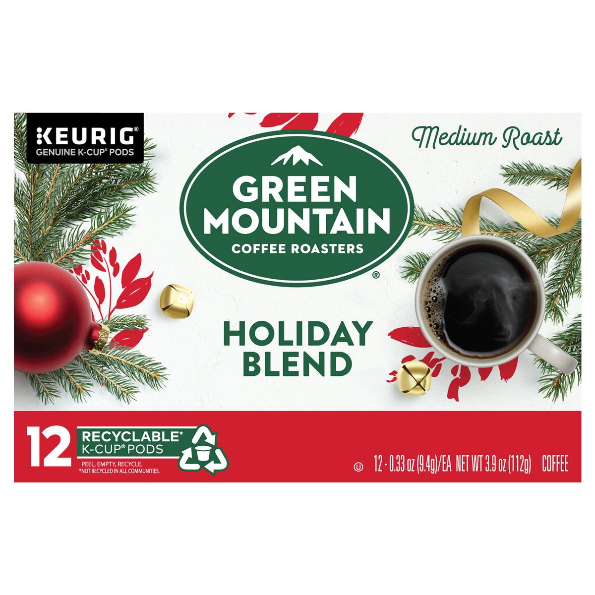 slide 1 of 9, Green Mountain Coffee Roasters Holiday Blend, Keurig Single Serve K-Cup Pods- 12 ct, 12 ct