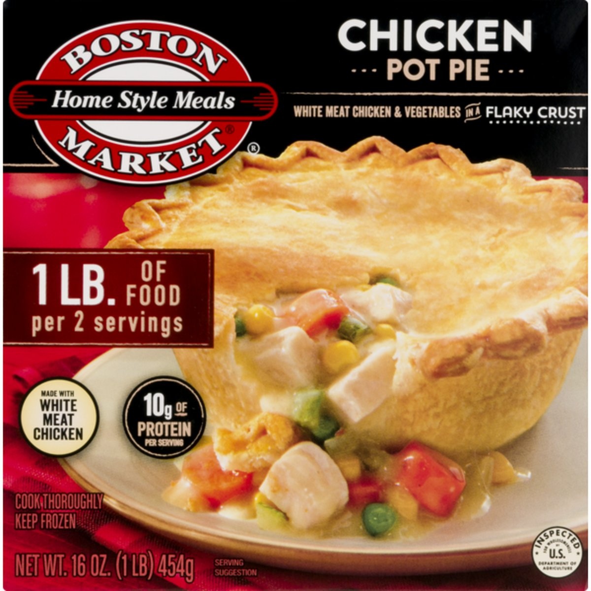 slide 1 of 8, Boston Market Home Style Meals Chicken Pot Pie, 16 oz