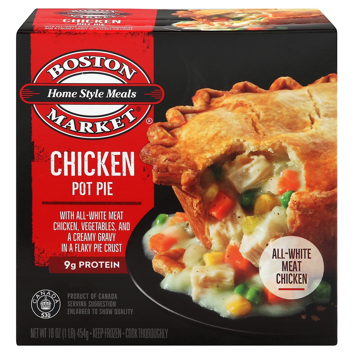 slide 1 of 8, Boston Market Chicken Pot Pie 16.0 Oz. (Frozen), 16 oz