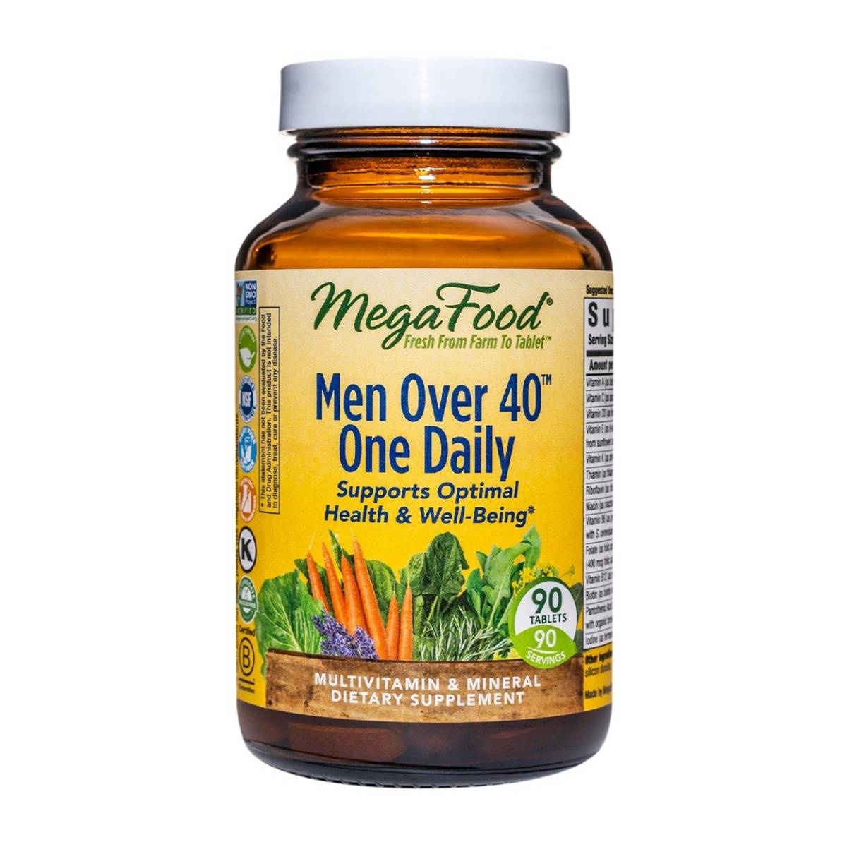 slide 1 of 1, MegaFood Men Over 40 One Daily Supplement, 90 ct