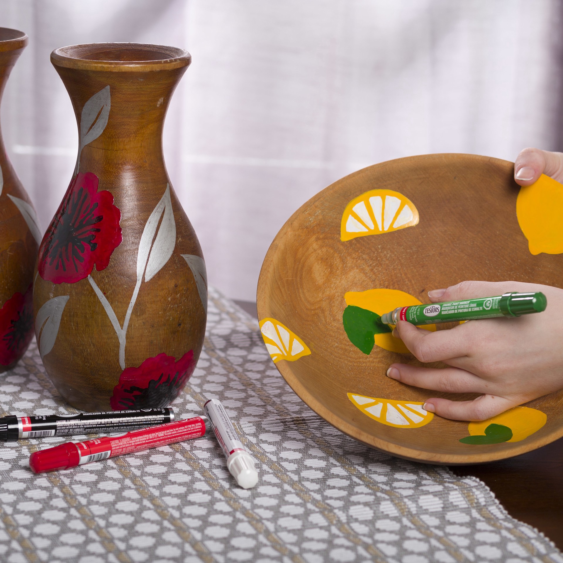 slide 4 of 5, Testors Glossy Chisel Tip Enamel Marker, 10 ml