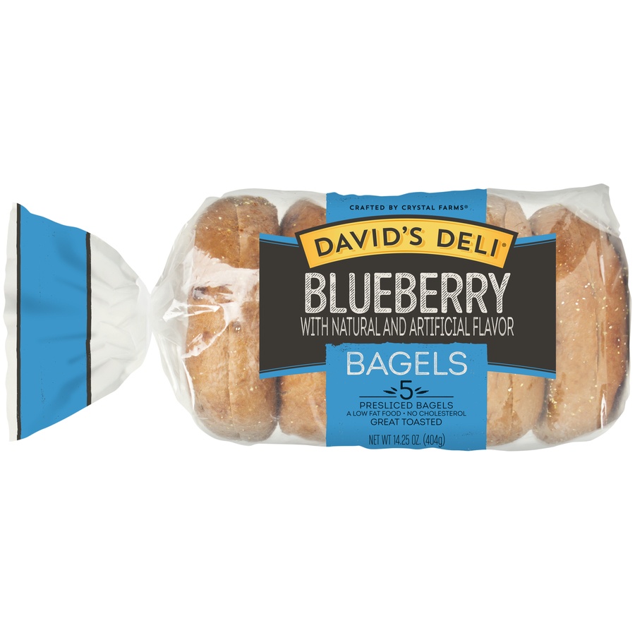 slide 1 of 1, David's Deli Blueberry Bagels, 14.5 oz