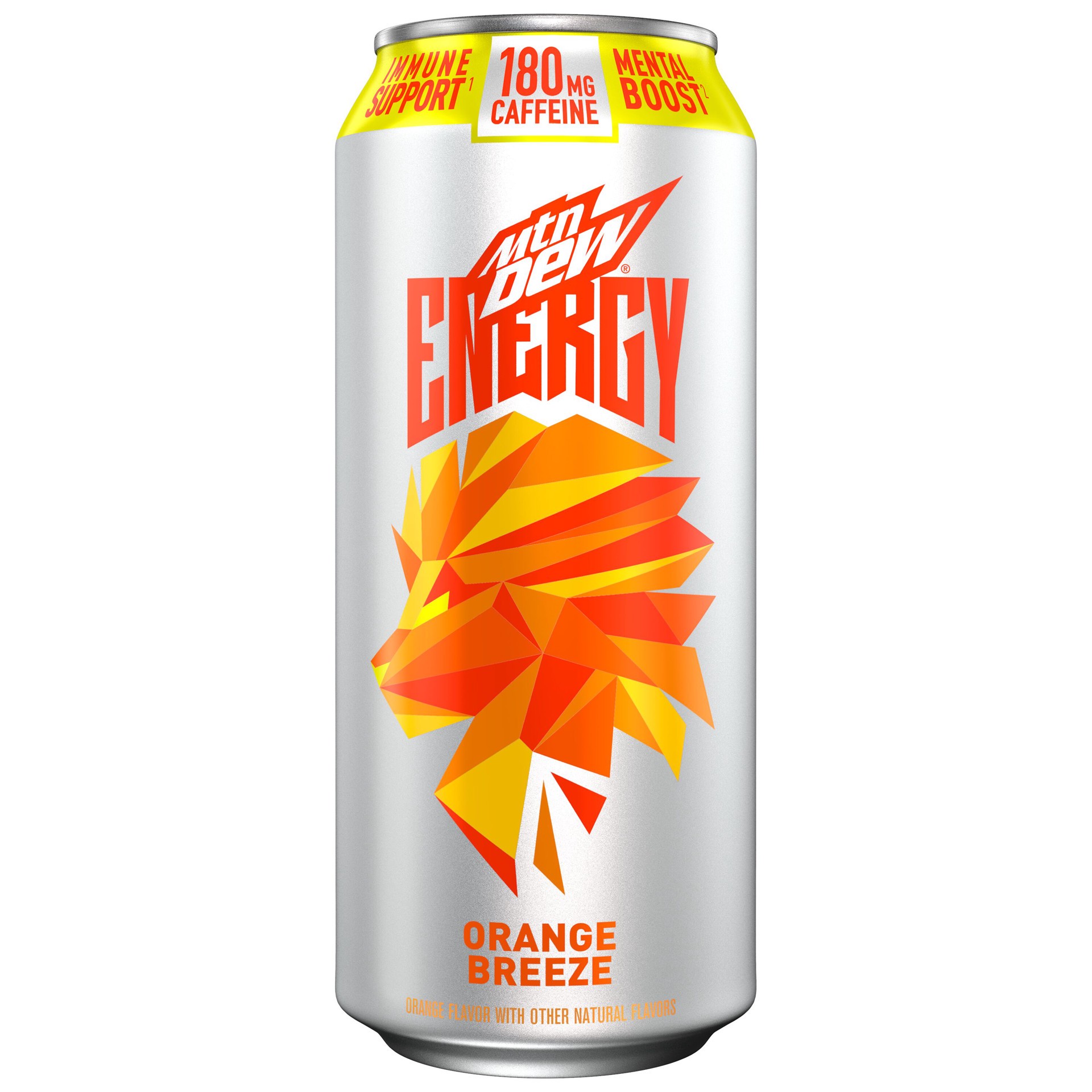 slide 1 of 6, Mountain Dew Energy Energy Drink Orange Breeze 16 Fl Oz, 16 oz