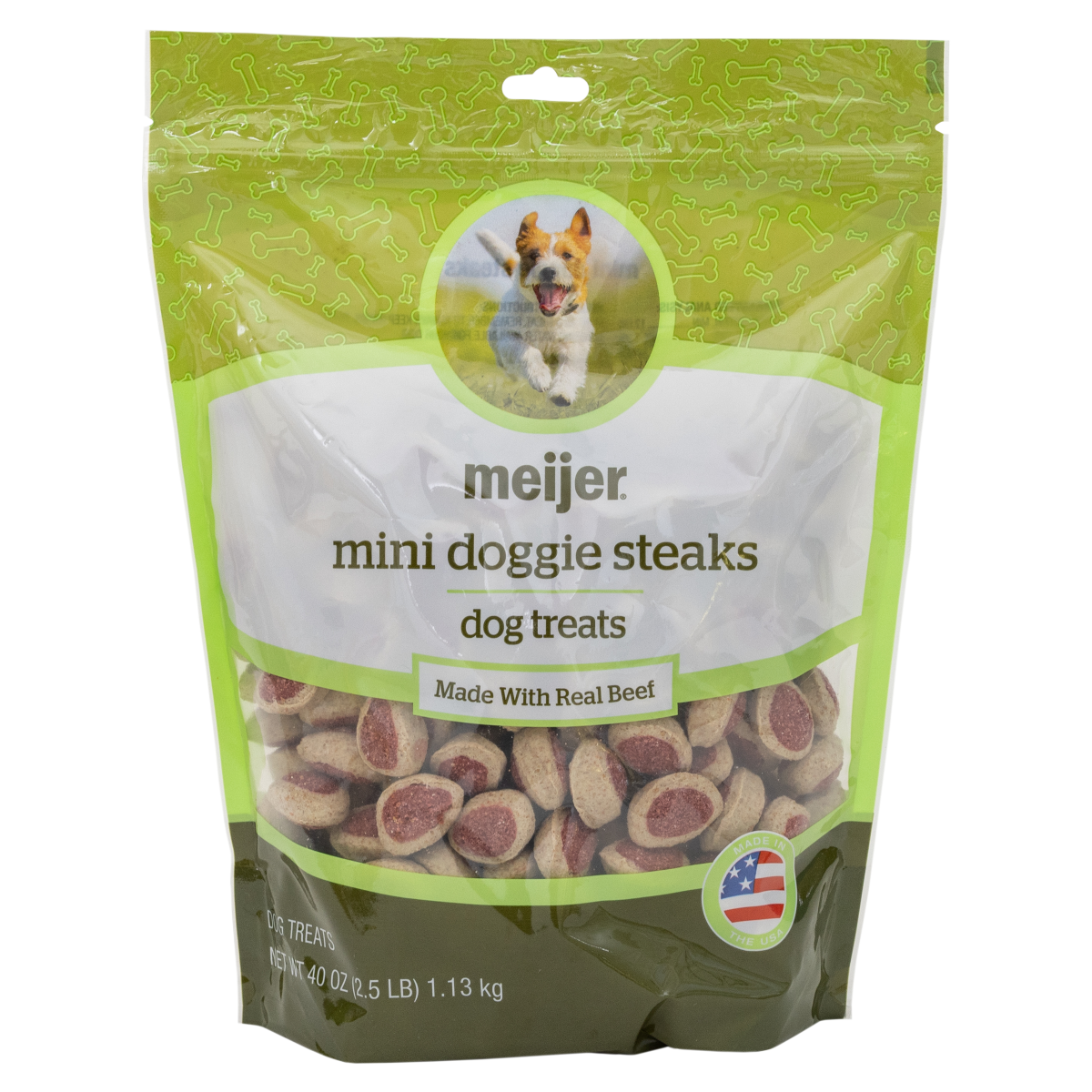 slide 1 of 5, Meijer Beef Flavor Mini Doggie Steaks, 40 oz