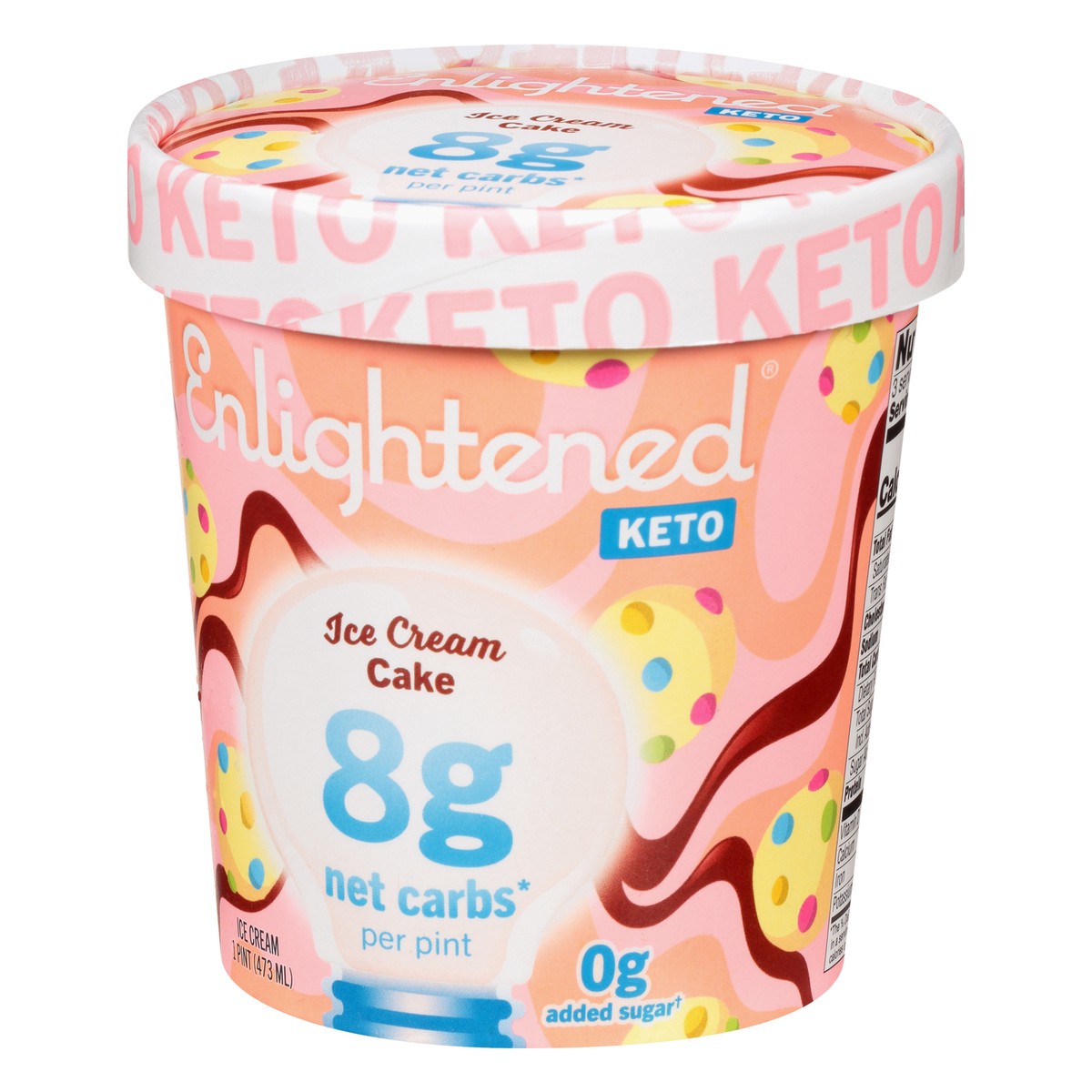 slide 2 of 12, Enlightened Keto Cake Ice Cream 1 pt, 1 pint