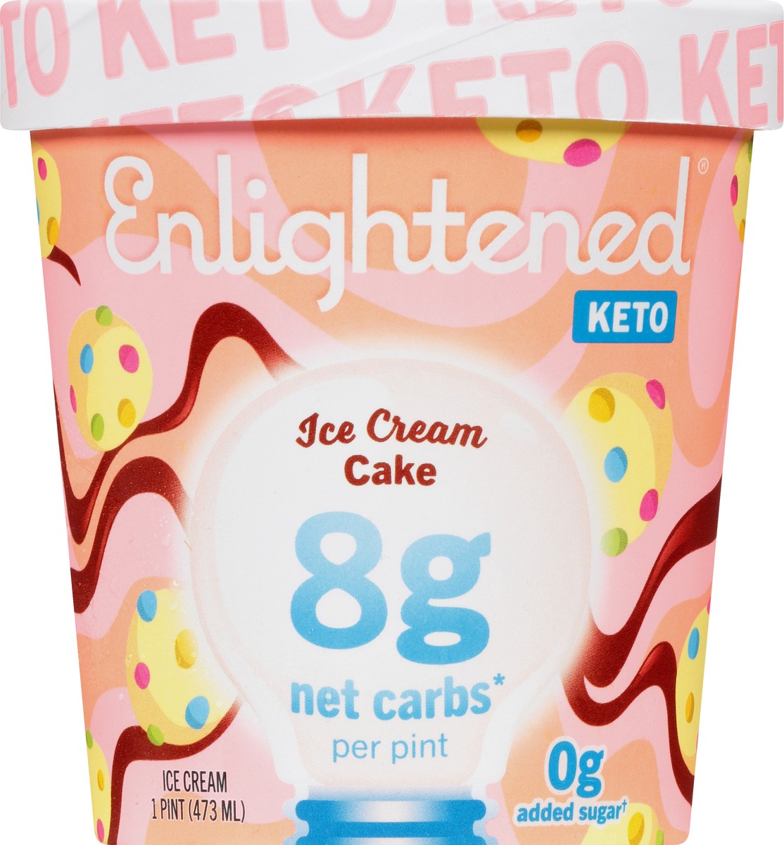 slide 4 of 12, Enlightened Keto Cake Ice Cream 1 pt, 1 pint