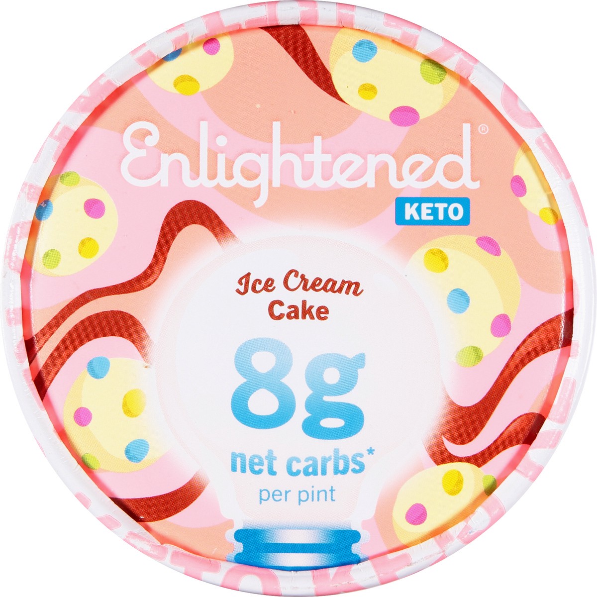 slide 9 of 12, Enlightened Keto Cake Ice Cream 1 pt, 1 pint