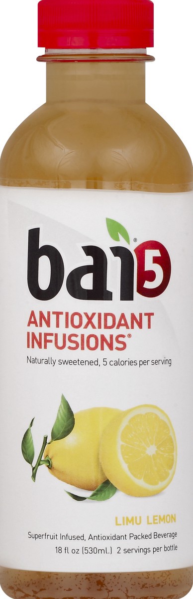 slide 4 of 4, Bai Antioxidant Infusion Beverage Limu Lemon - 18 fl oz, 18 fl oz