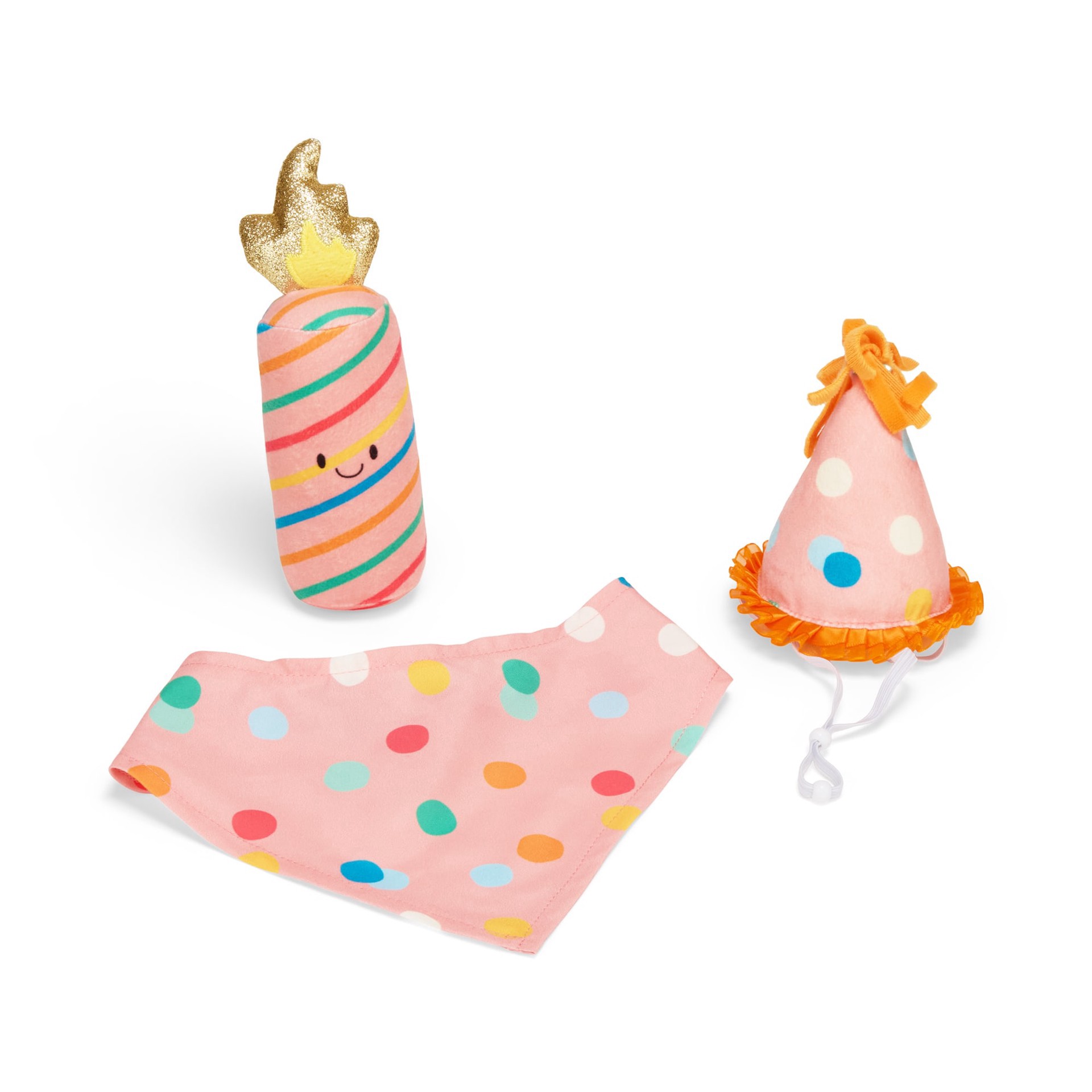 slide 1 of 1, YOULY Birthday Party Set for Dogs, Small/Medium, Pink, 1 ct
