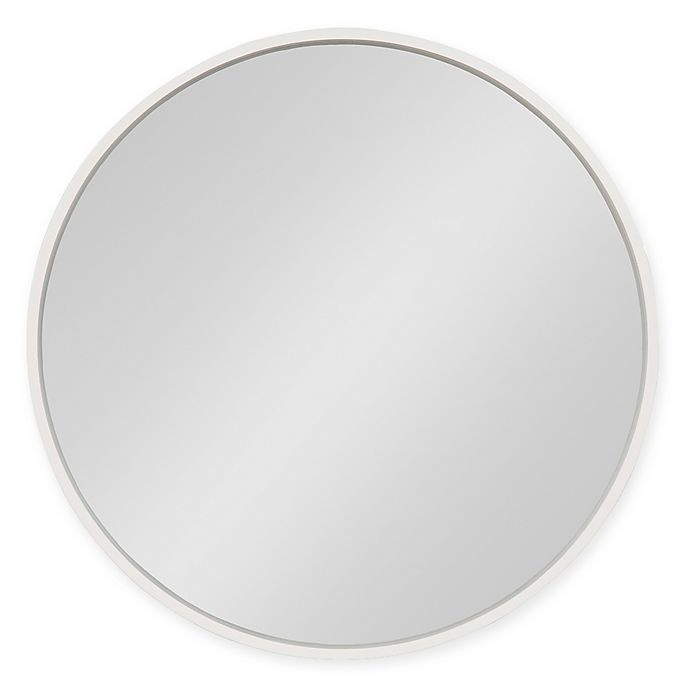 slide 1 of 1, Kate & Laurel Travis Round Wall Mirror - White, 25.6 in