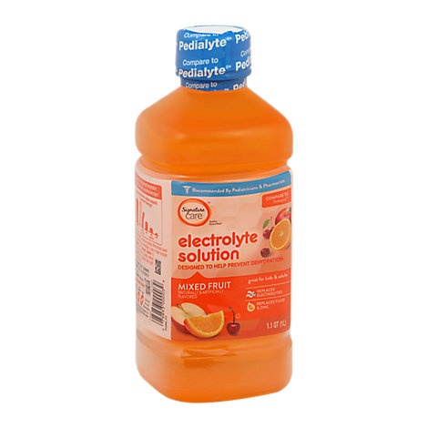 slide 1 of 1, Signature Care Electrolyte Solution For Kids & Adults Mixed Fruit, 1 liter