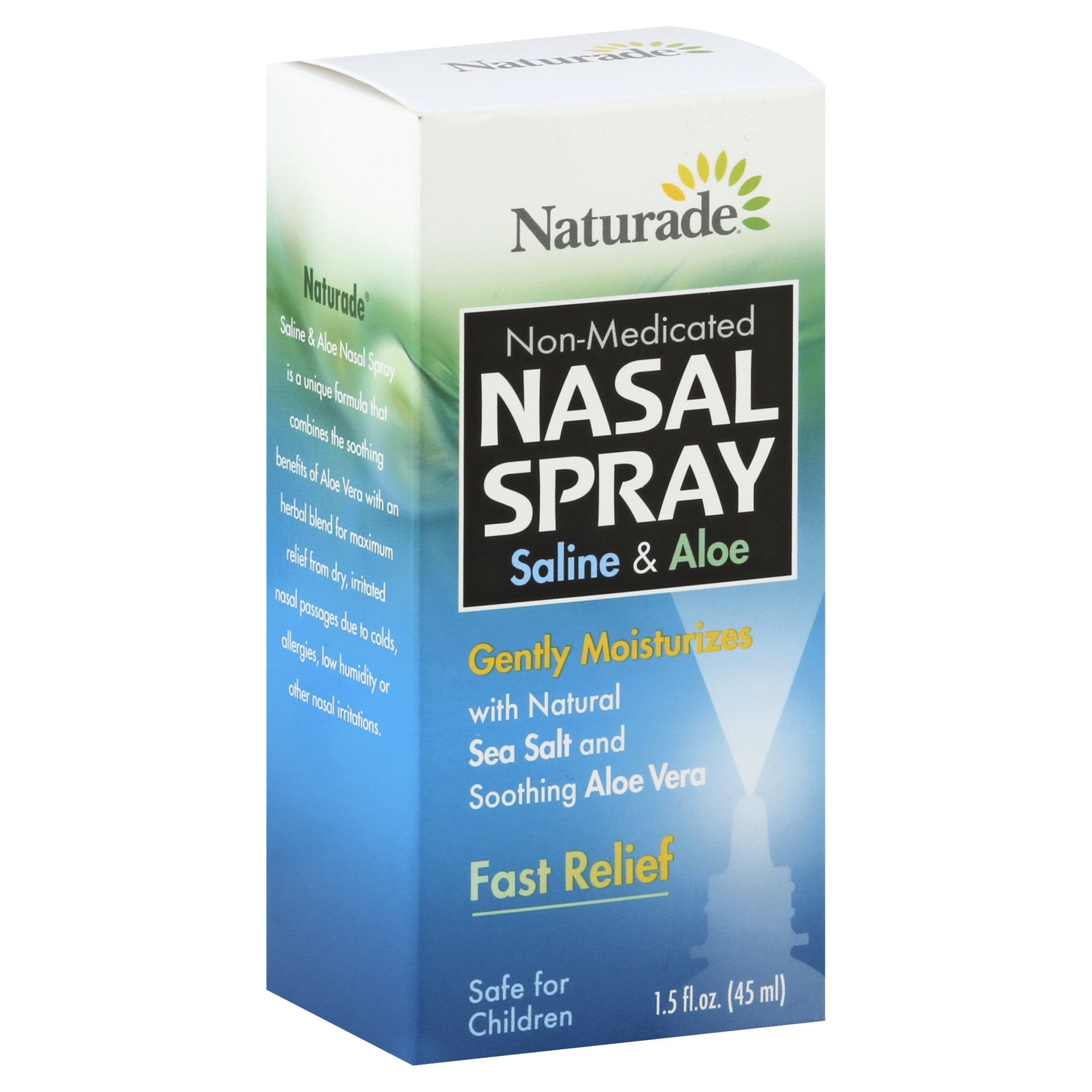 slide 1 of 1, Naturade Saline & Aloe Non-Medicated Nasal Spray, 1.5 oz