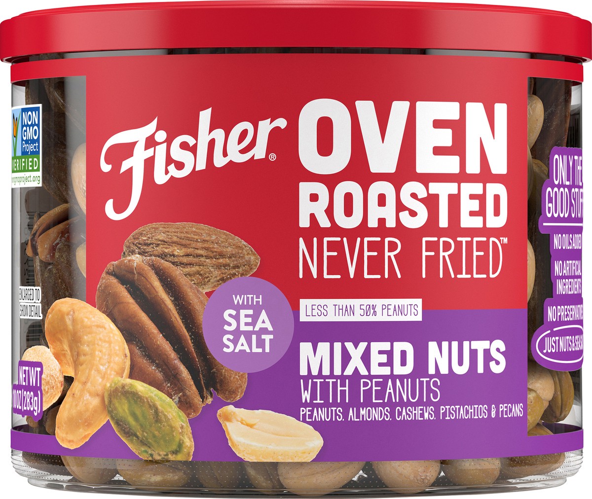 slide 6 of 7, FISHER SNACK Mixed Nuts, 10 oz