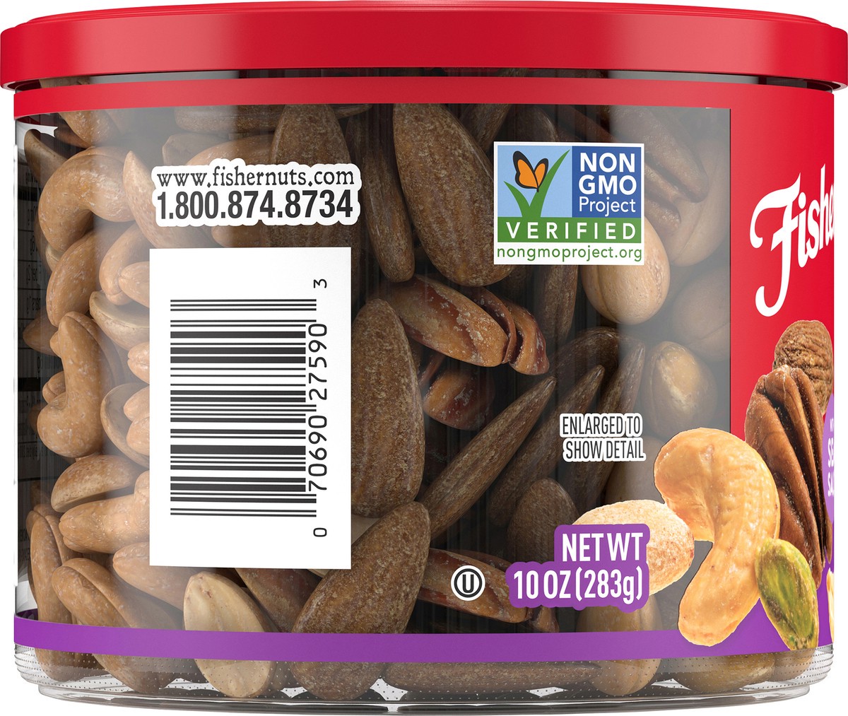 slide 3 of 7, FISHER SNACK Mixed Nuts, 10 oz