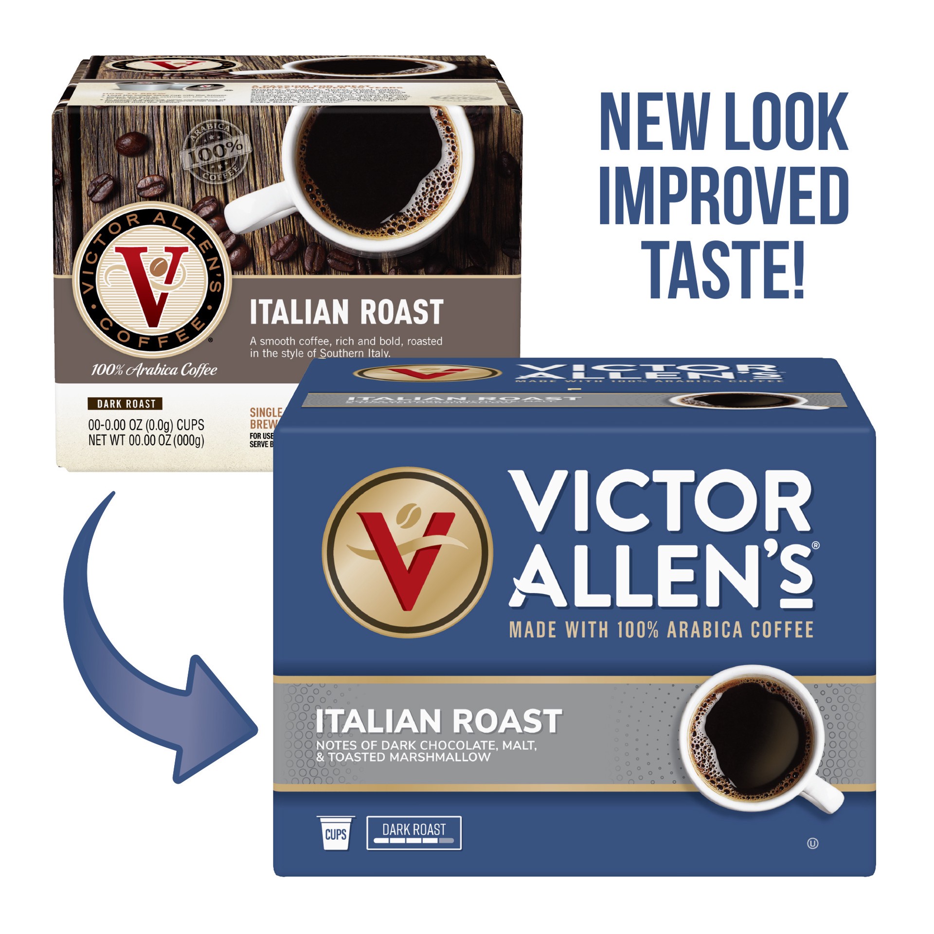 slide 3 of 5, Victor Allen's Coffee Italian Roast, Dark Roast, , Single Serve Coffee Pods for Keurig K-Cup Brewers- 42 ct, 42 ct