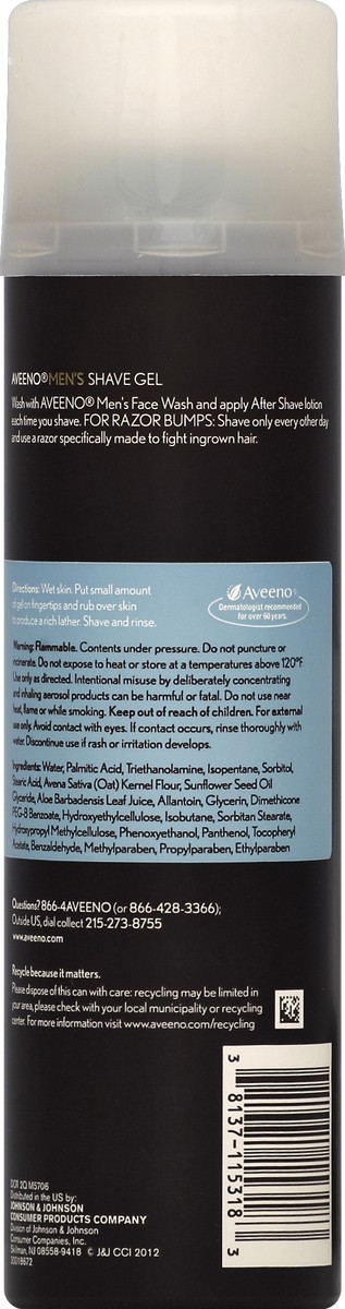 slide 3 of 3, Aveeno Shave Gel 7 oz, 5.1 oz