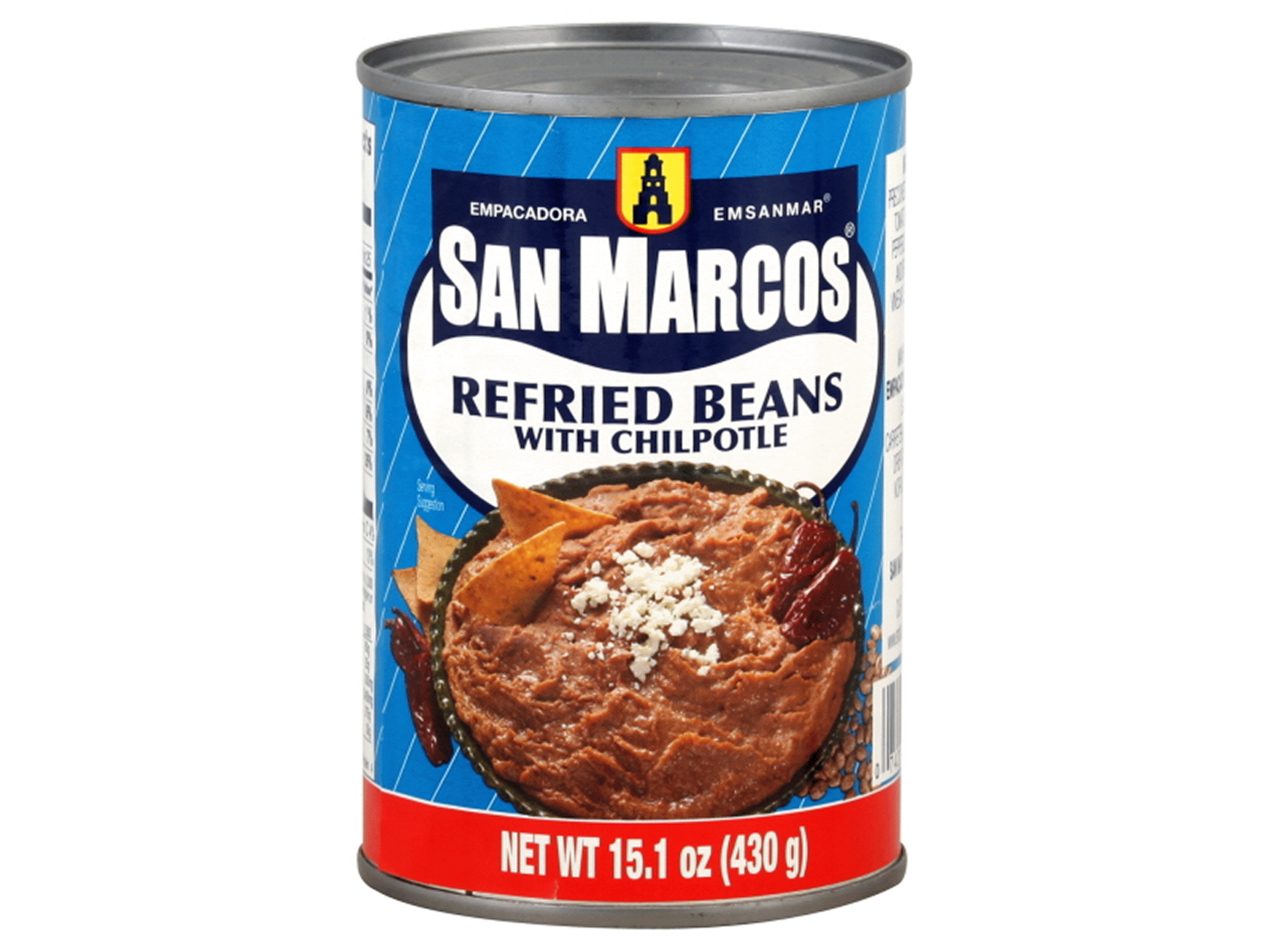 slide 1 of 2, San Marcos Refried Beans with Chipotle, 15.1 oz