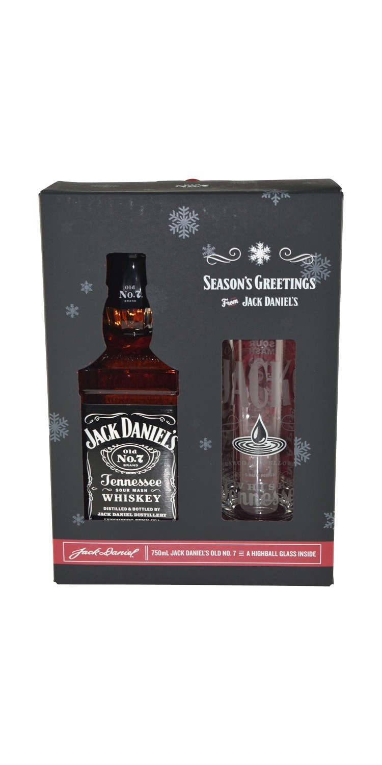 slide 1 of 1, Jack Daniel's Black 750 With Glass, 750 ml