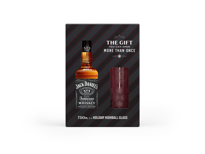 slide 1 of 4, Jack Daniel's Black 750 With Glass, 750 ml