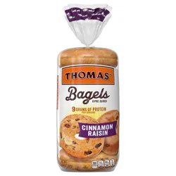 Thomas' Cinnamon Raisin Bagels, 6 count, 20 oz
