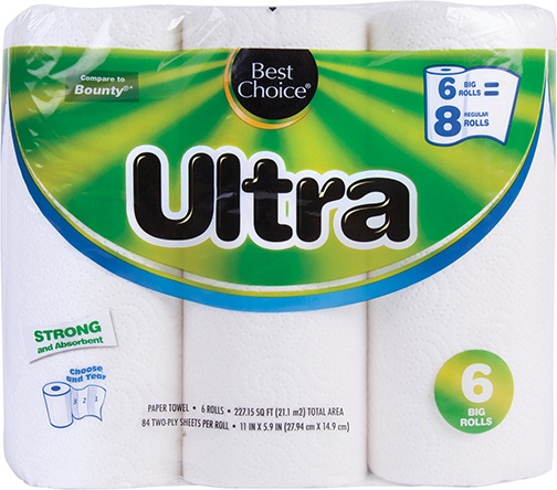 slide 1 of 1, Best Choice Ultra Paper Towel Rolls, 6 ct