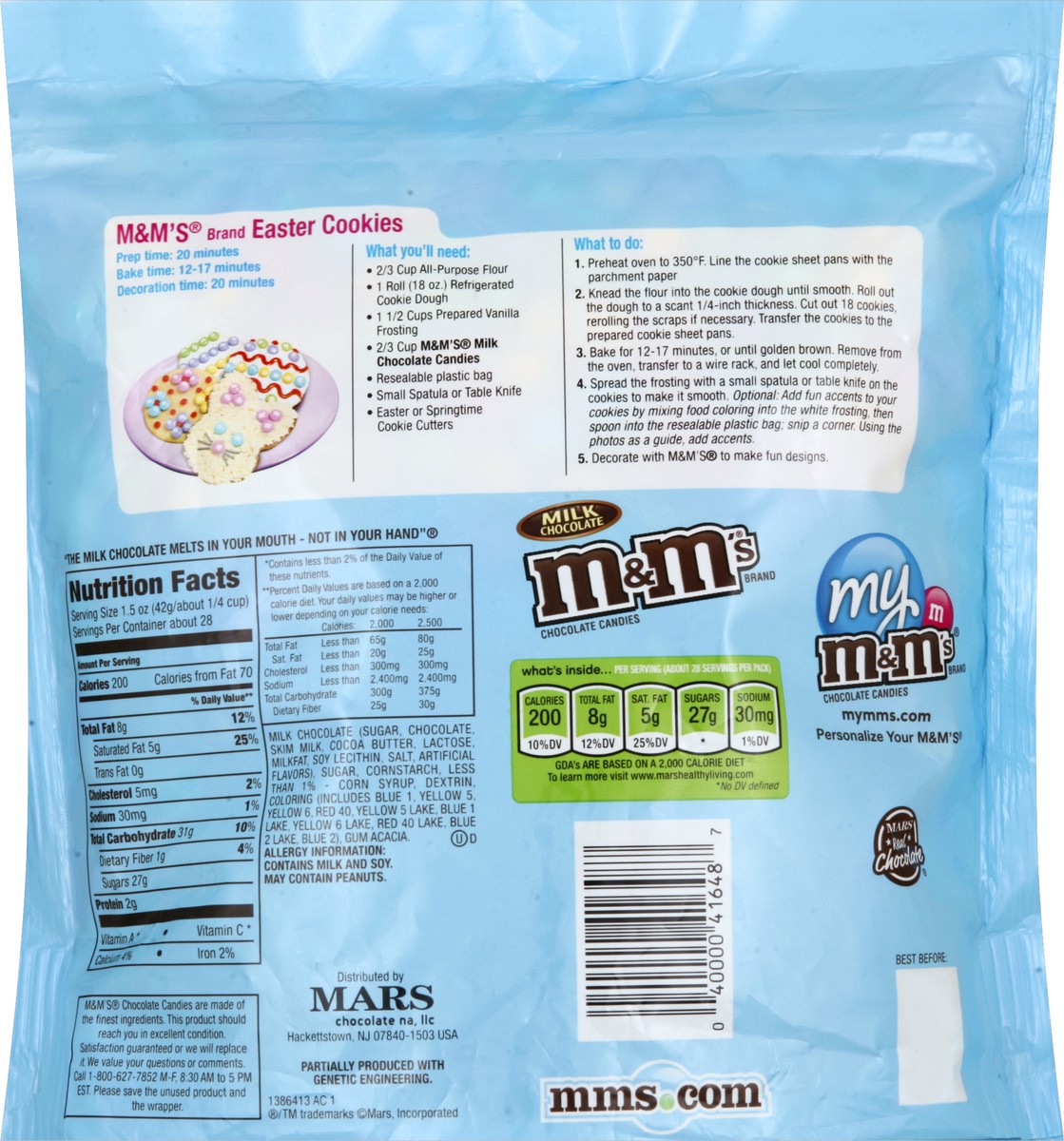 slide 6 of 6, M&M's Easter Milk Chocolate Candy Party Size 42-Ounce Bag, 42 oz