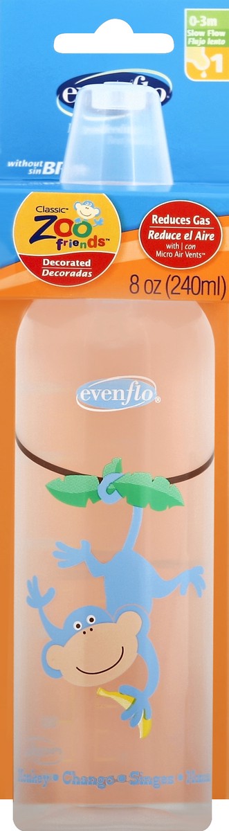 slide 3 of 6, Evenflo 8 Ounce 0M+ Classic Prints Standard Feeding Bottle 1 ea, 1 ct