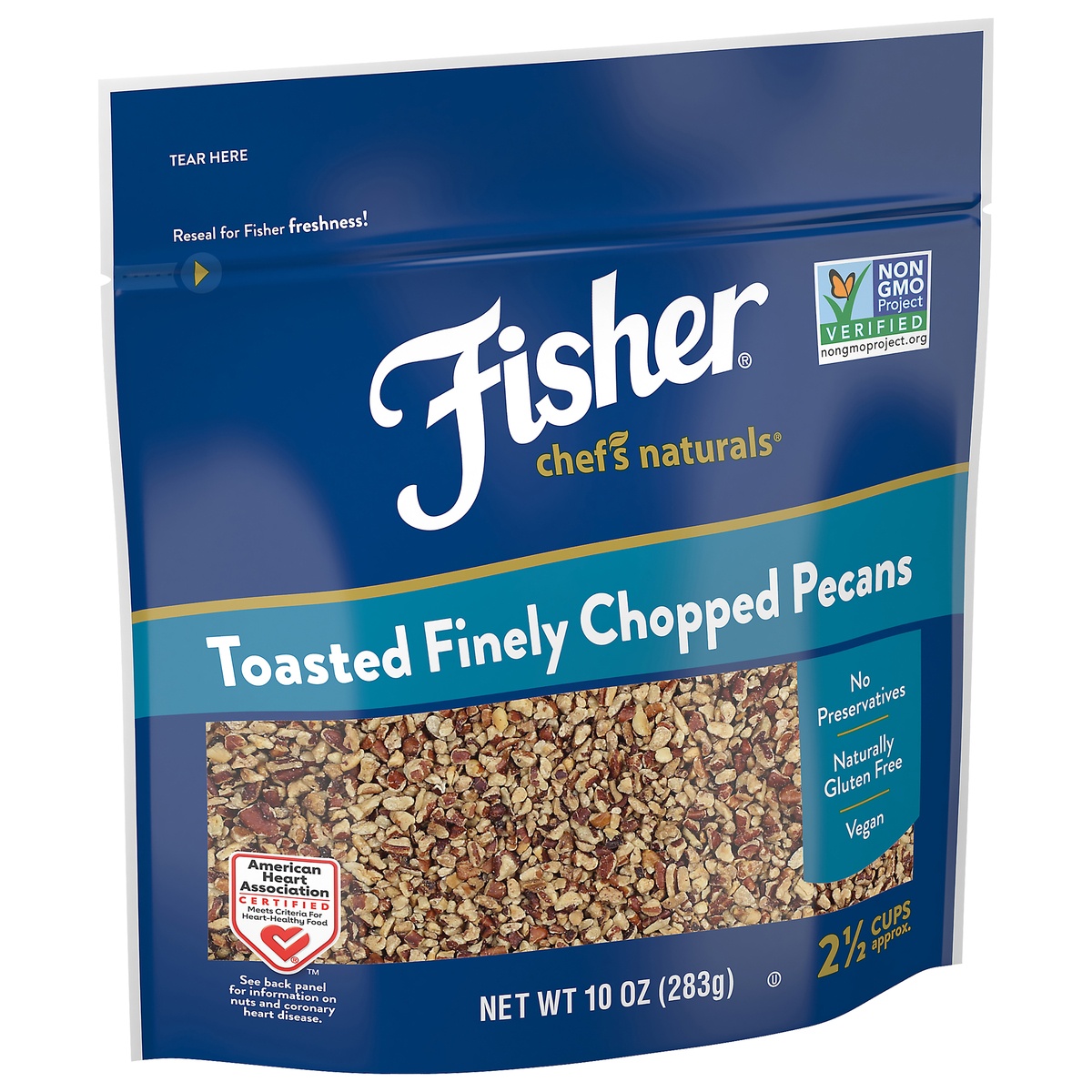 slide 2 of 10, Fisher Chef's Naturals Toasted Finely Chopped Pecan, 10 oz