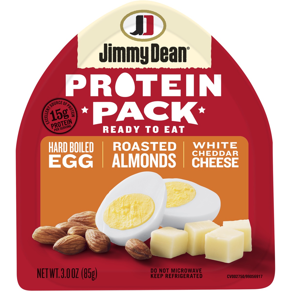 slide 1 of 1, Jimmy Dean Protein Pack Roasted Almond, 3 oz