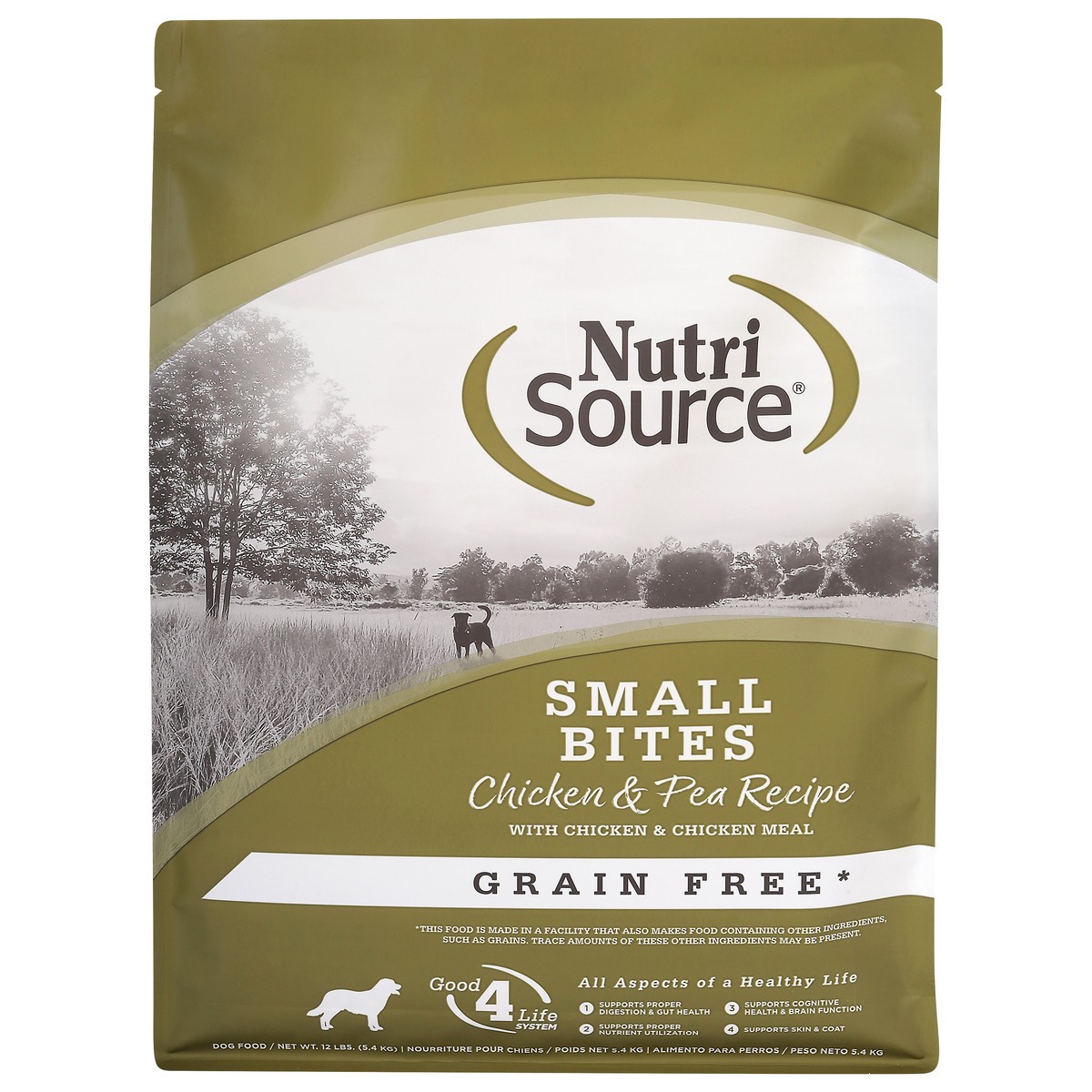 slide 14 of 14, NutriSource Grain Free Small Bites Chicken & Pea Recipe with Chicken & Chicken Meal Dog Food 12 lb, 12 lb