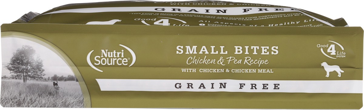 slide 13 of 14, NutriSource Grain Free Small Bites Chicken & Pea Recipe with Chicken & Chicken Meal Dog Food 12 lb, 12 lb