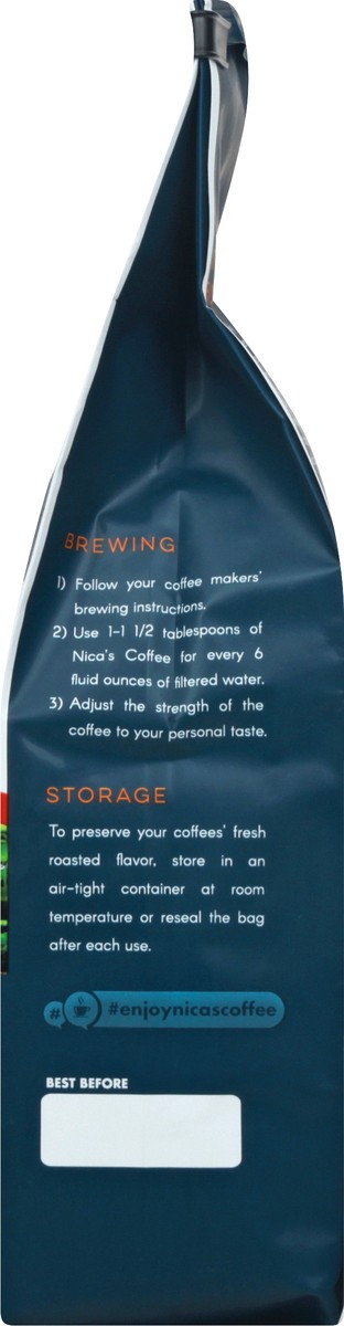 slide 12 of 12, Nica's Coffee Dark Roast Ground Nicaraguan Supremo Coffee - 12 oz, 12 oz