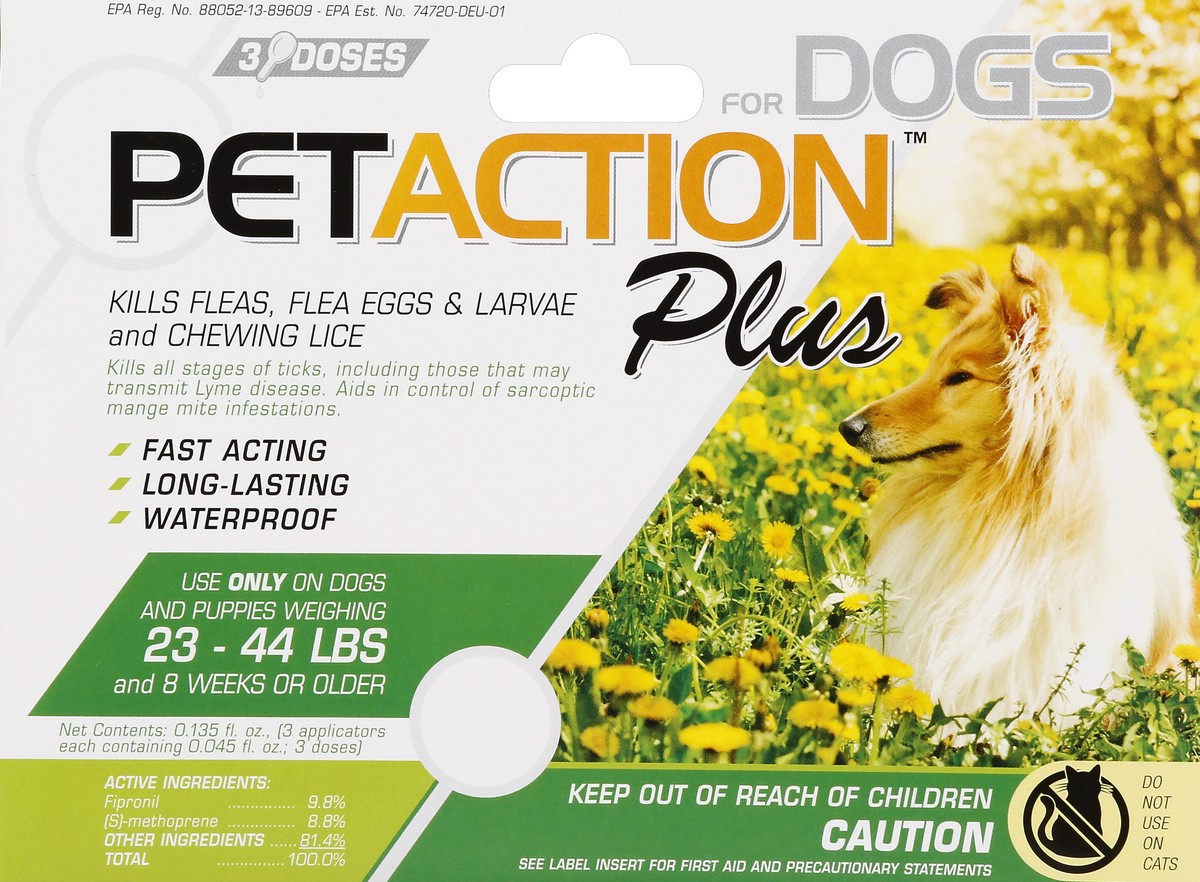 slide 2 of 4, PetAction Pet Action Plus Insect Treatment For Medium Dogs, 3 ct