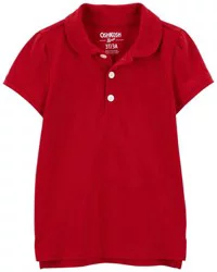 Oshkosh Toddler Red Piqué Polo Shirt Red 3T