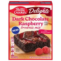 Betty Crocker Delights Dark Chocolate Raspberry Brownie Mix, 16.47 oz