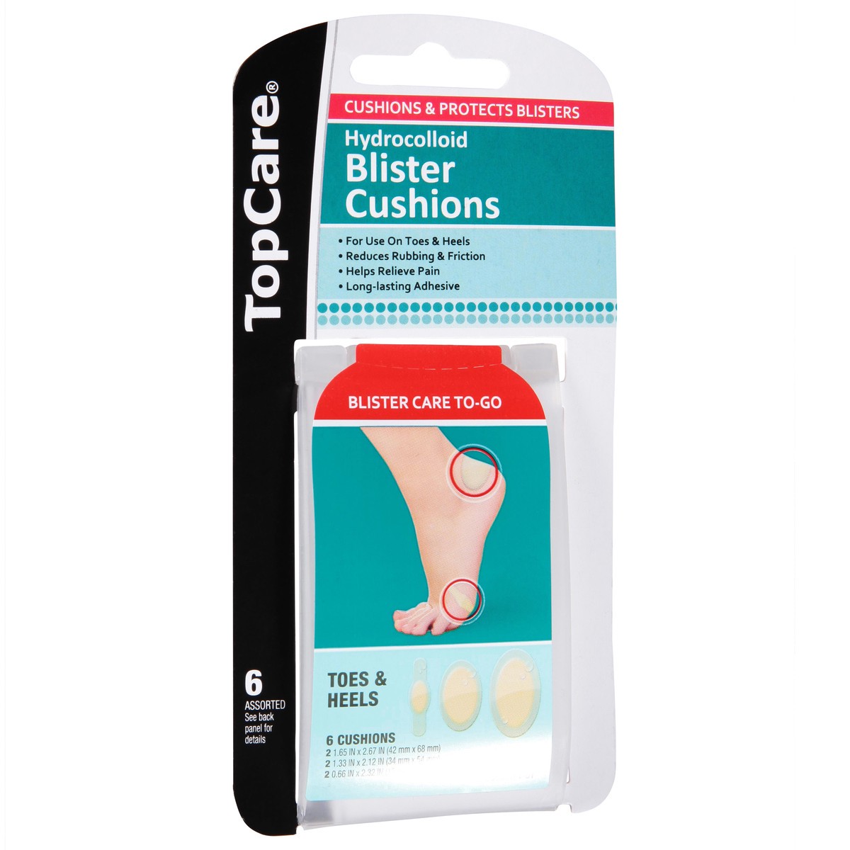 slide 4 of 9, TopCare Health Hydrocolloid Blister Cushions 6 ea, 6 ct