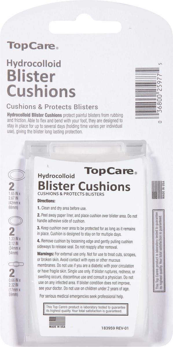 slide 2 of 9, TopCare Health Hydrocolloid Blister Cushions 6 ea, 6 ct