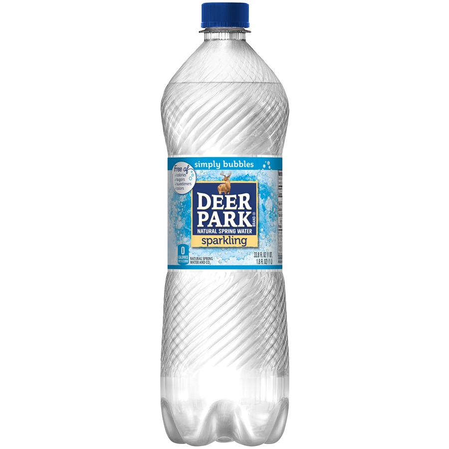 slide 1 of 6, Deer Park Sparkling Water Bottle, 33.8 fl oz
