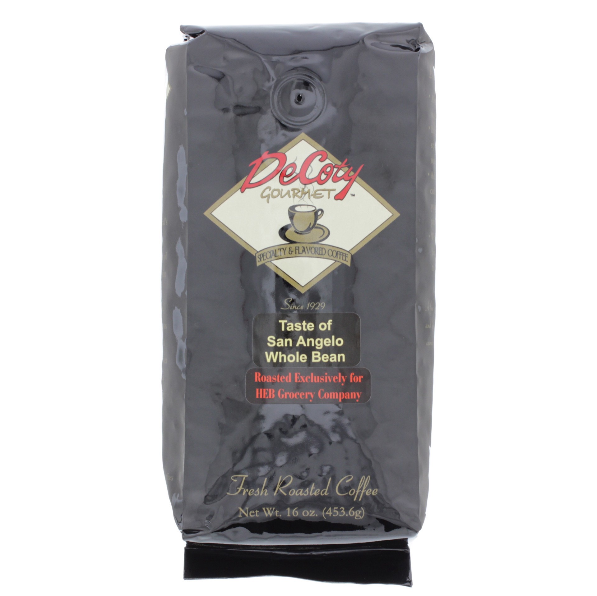 slide 1 of 1, DeCoty Taste of San Angelo Whole Bean, Medium Roast Coffee - 16 oz, 16 oz