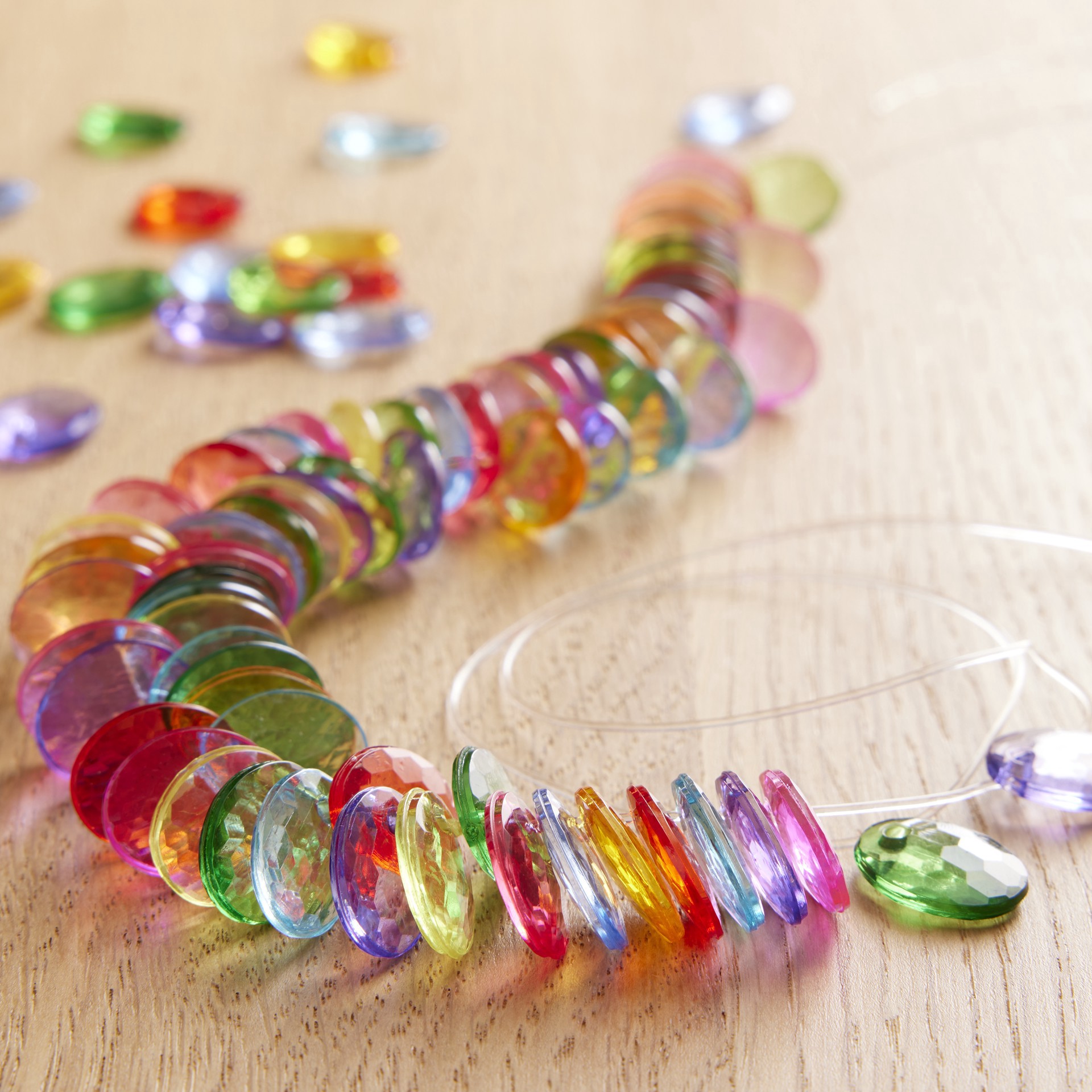 slide 4 of 4, Multicolor Faceted Oval Plastic Beads By Creatology, 12mm X 15.5mm, 15.5mm