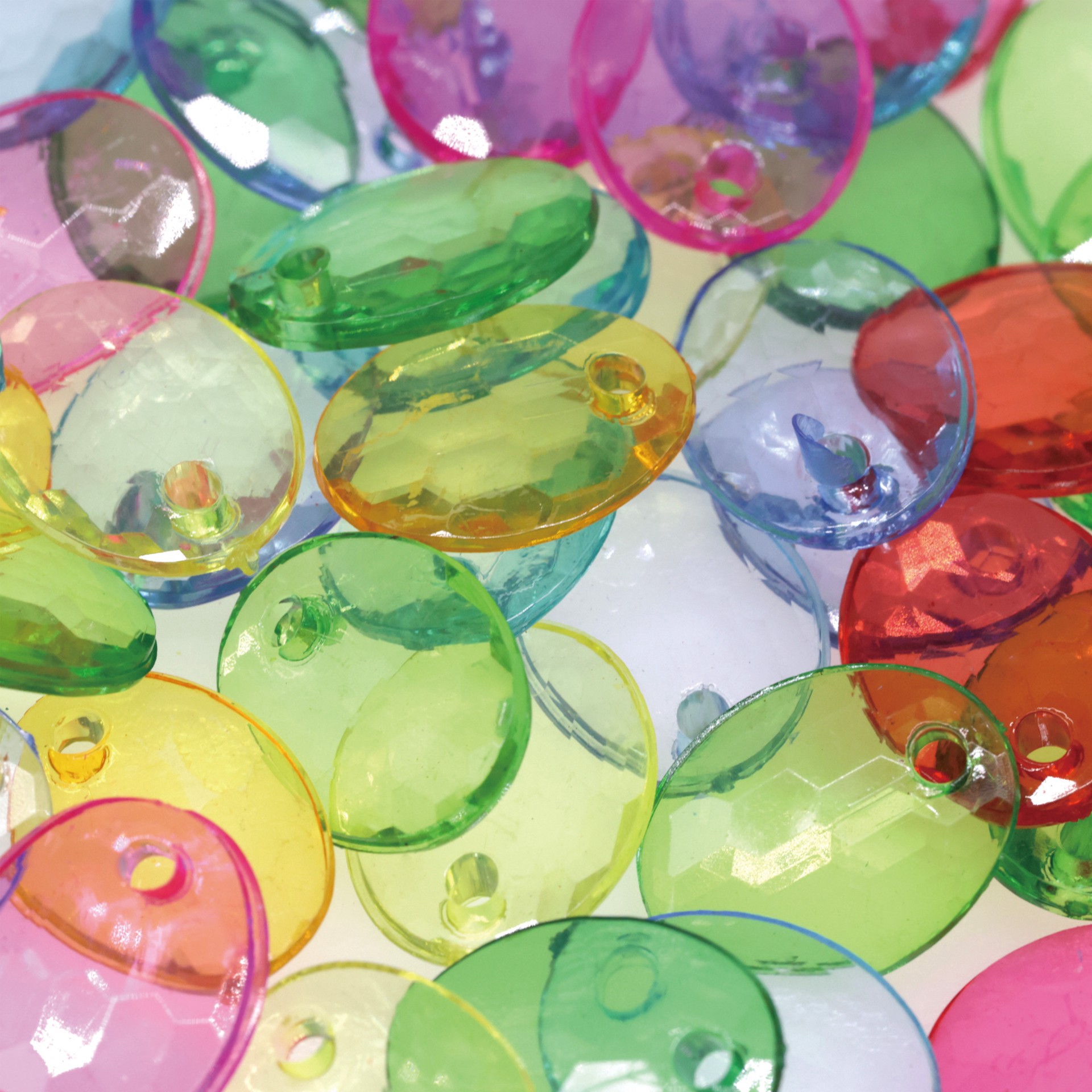 slide 2 of 4, Multicolor Faceted Oval Plastic Beads By Creatology, 12mm X 15.5mm, 15.5mm