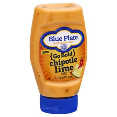 slide 1 of 1, Blue Plate Sauce, Chipotle Lime, Go Bold, 12 oz